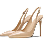 Load image into Gallery viewer, Pointed Toe Stiletto Slingback Pumps
