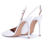 Load image into Gallery viewer, Pointed Toe Side Cut Stiletto Slingback Pumps
