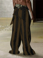 Load image into Gallery viewer, Mens Striped Contrast Color Patchwork Pant SKUK81452
