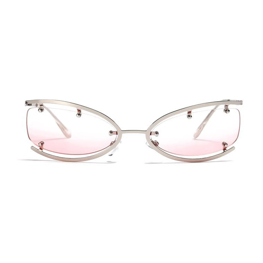 Y2K Semi-rimless Cat Eye Sunglasses