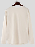 Load image into Gallery viewer, Mens Tie Detail Drop Shoulder Long-Sleeve T-Shirt SKUK81186
