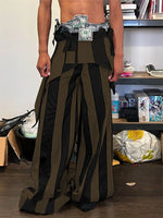 Load image into Gallery viewer, Mens Striped Contrast Color Patchwork Pant SKUK81452
