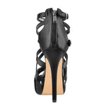 Load image into Gallery viewer, Satin Gladiator Platform Ankle Strap Stiletto Sandals
