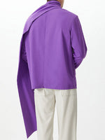 Load image into Gallery viewer, Mens Collarless Design Shawl Long-Sleeve Blazer SKUK78582
