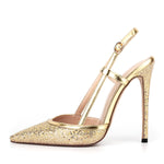 Load image into Gallery viewer, Woven Textures Pointed Toe Stiletto Slingbacks Pumps
