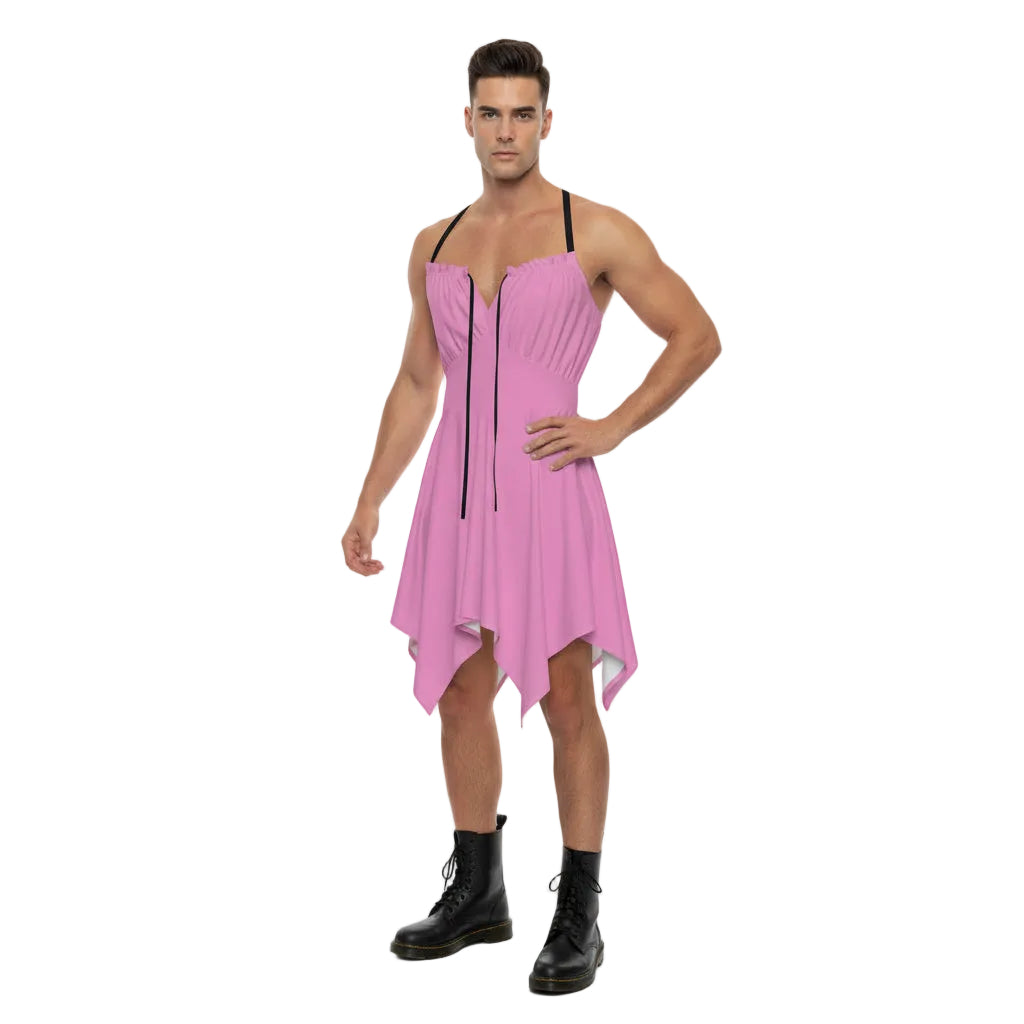Pink Slip Dress for Sissy Man