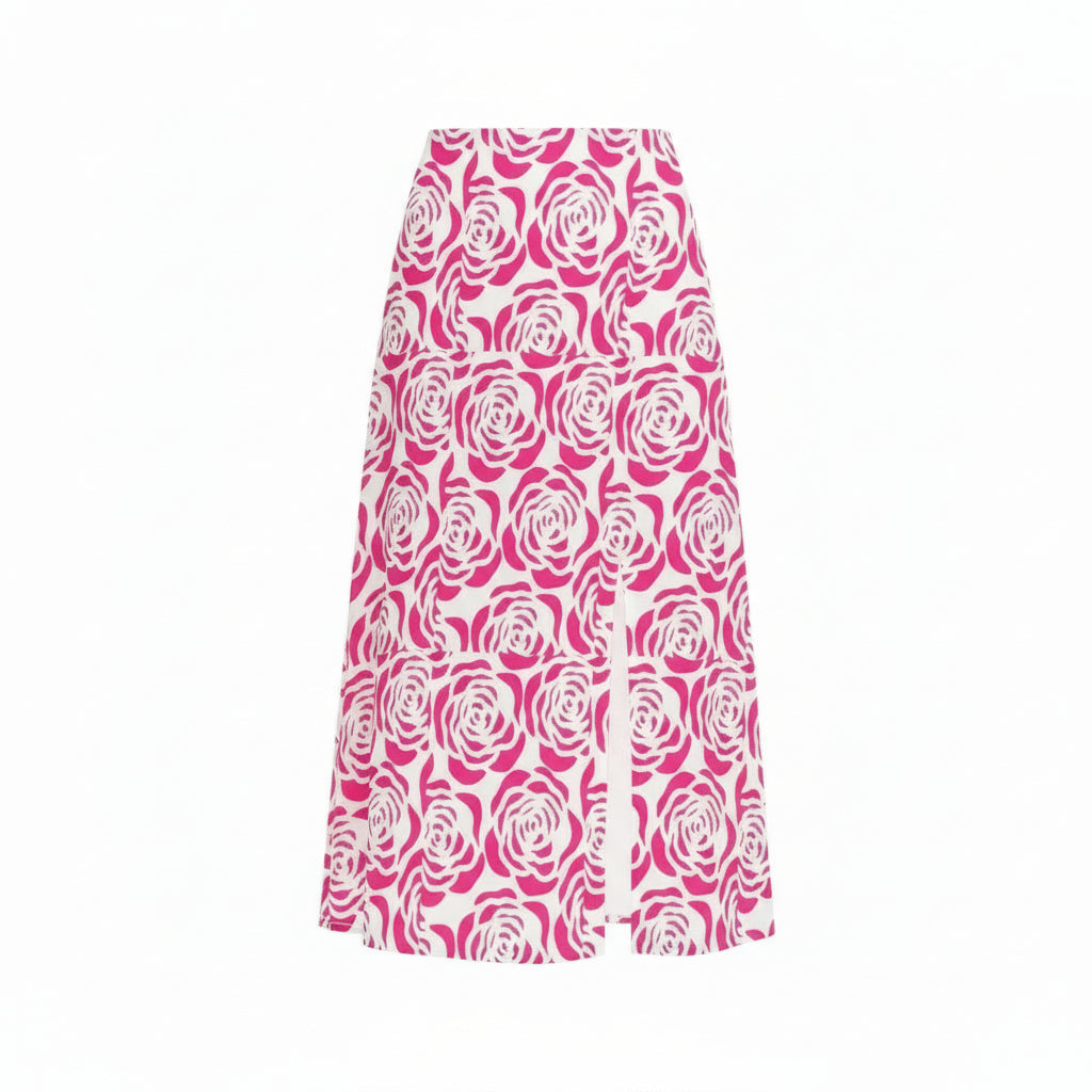 🌹 High Slit Long Skirt