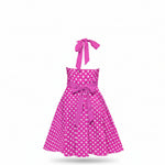 Load image into Gallery viewer, Sweetheart Halter Crossdresser Skater Dress – Feminine A-Line in White Dots
