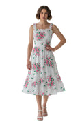 Ruffle Hem Crossdresser Dress – Feminine Silhouette in Floral