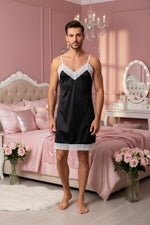 Load image into Gallery viewer, "Sissy Unique" Cami Dress With Lace Edge
