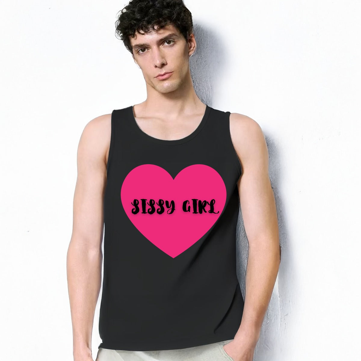 SISSY GIRL Men‘s Vest  Femboy Cotton Soft T-Shirt |