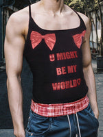 Load image into Gallery viewer, Mens Casual Commuter Bow Decoration Sleeveless Tank SKUK78390
