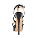 Load image into Gallery viewer, Platform Stilettos Open Toe Ankle Strap Crisscross Sandals
