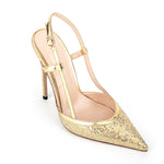 Load image into Gallery viewer, Woven Textures Pointed Toe Stiletto Slingbacks Pumps
