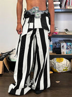 Load image into Gallery viewer, Mens Striped Contrast Color Patchwork Pant SKUK81452
