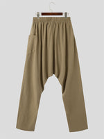 Load image into Gallery viewer, Mens Drop-Crotch Solid Casual Pant SKUK83094
