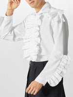 Load image into Gallery viewer, Mens French Ruffle Design Long-Sleeve Shirt SKUK79596
