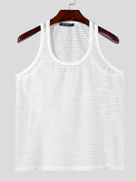 Load image into Gallery viewer, Mens Sheer Stripe Sleeveless Tank SKUK77305
