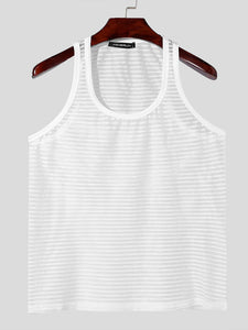 Mens Sheer Stripe Sleeveless Tank SKUK77305