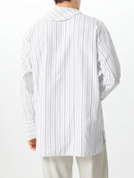 Load image into Gallery viewer, Mens Striped Shawl Collar Long-Sleeve Shirt SKUK80429
