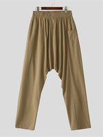 Load image into Gallery viewer, Mens Drop-Crotch Solid Casual Pant SKUK83094
