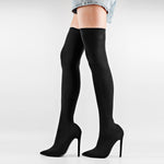 Load image into Gallery viewer, Pointy Toe Over The Knee Stockings Boots
