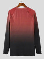 Load image into Gallery viewer, Mens Gradient Fitted Long Sleeve T-Shirt SKUK80447
