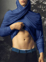 Load image into Gallery viewer, Mens Ruched Knit Long-Sleeve Hooded T-Shirt SKUK79199
