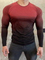 Load image into Gallery viewer, Mens Gradient Fitted Long Sleeve T-Shirt SKUK80447
