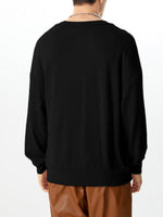 Load image into Gallery viewer, Mens Solid Color Deep V-Neck Long-Sleeve Sweater SKUK78592
