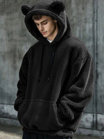 Load image into Gallery viewer, Mens Bear Ear Color Block Patchwork Long Sleeve Hoodie SKUK82407
