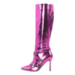 Load image into Gallery viewer, Straps Knee High Metallic Color Boots
