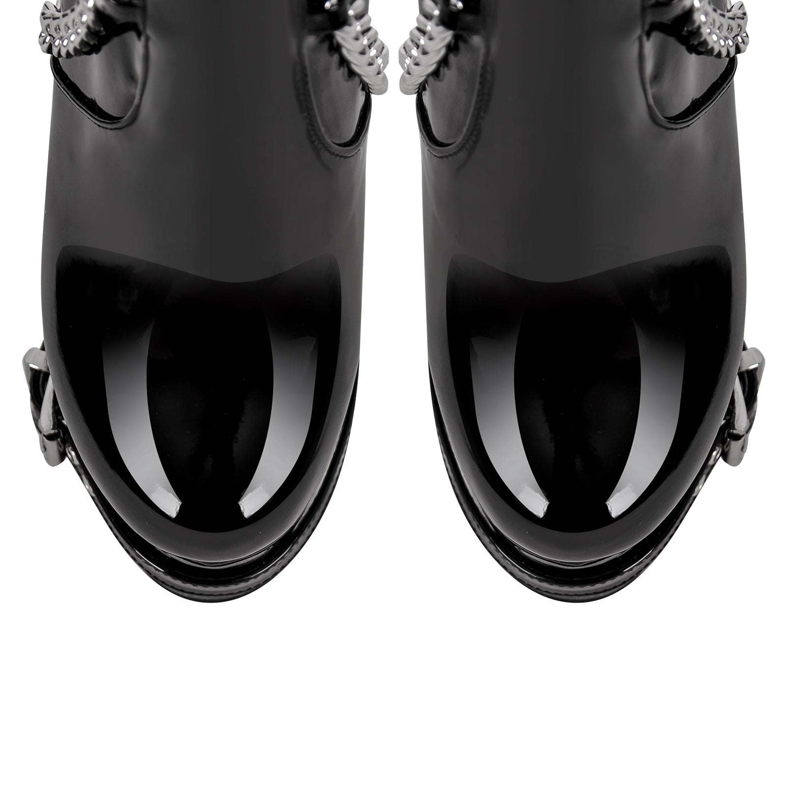 Buckle Strap Rivet Platform Ovee the Knee Boots