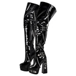 Load image into Gallery viewer, Buckle Strap Rivet Platform Ovee the Knee Boots
