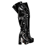 Load image into Gallery viewer, Buckle Strap Rivet Platform Ovee the Knee Boots
