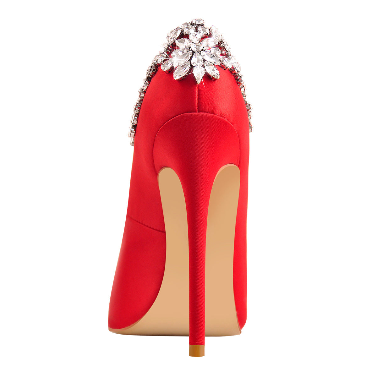 Pointed Toe Rhinestone Stiletto Pumps