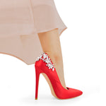 Load image into Gallery viewer, Pointed Toe Rhinestone Stiletto Pumps
