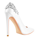 Load image into Gallery viewer, Pointed Toe Rhinestone Stiletto Pumps
