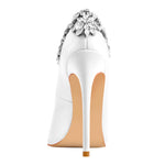 Load image into Gallery viewer, Pointed Toe Rhinestone Stiletto Pumps
