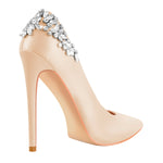 Load image into Gallery viewer, Pointed Toe Rhinestone Stiletto Pumps
