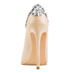 Load image into Gallery viewer, Pointed Toe Rhinestone Stiletto Pumps
