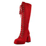 Load image into Gallery viewer, Square Chunky Heels Knee High Platform Boots
