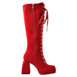 Load image into Gallery viewer, Square Chunky Heels Knee High Platform Boots
