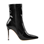 Load image into Gallery viewer, &quot;Sissy Ariella&quot;  Black Patent Leather Metal Heel Boots for Men
