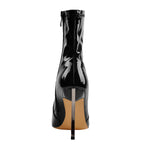 Load image into Gallery viewer, &quot;Sissy Ariella&quot;  Black Patent Leather Metal Heel Boots for Men
