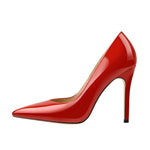 Load image into Gallery viewer, Red Pointed Toe Patent Leather High Heels Stiletto Pumps
