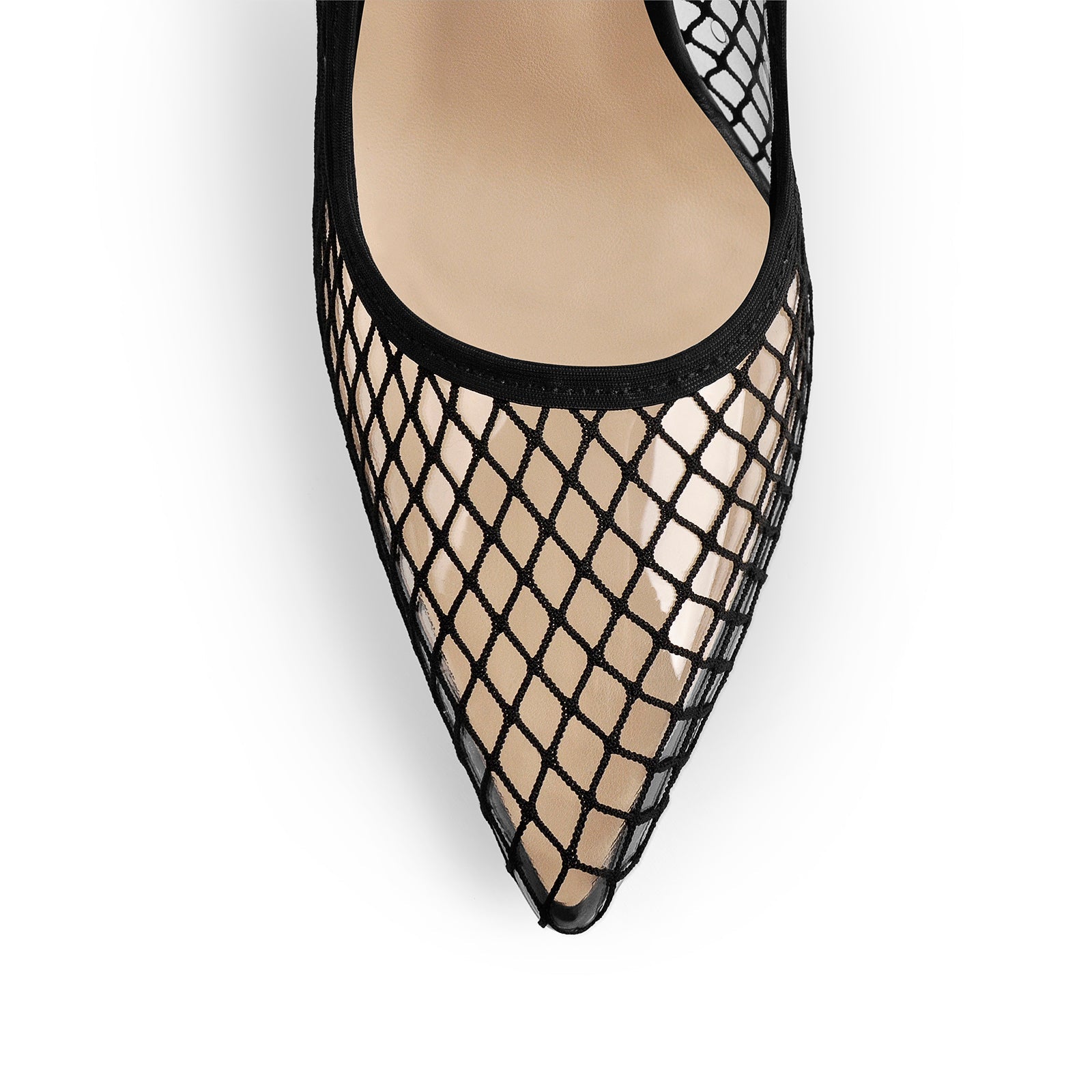 "Sissy Rylie" Fishnet Chain Pumps