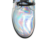 Load image into Gallery viewer, Holographic Platform Chunky Heels Boots
