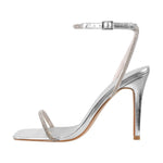 Load image into Gallery viewer, Rhinestones Ankle Strap Stilettos Sandals
