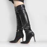 Load image into Gallery viewer, Pointed Toe Tight High Boots 4in Stiletto Heel
